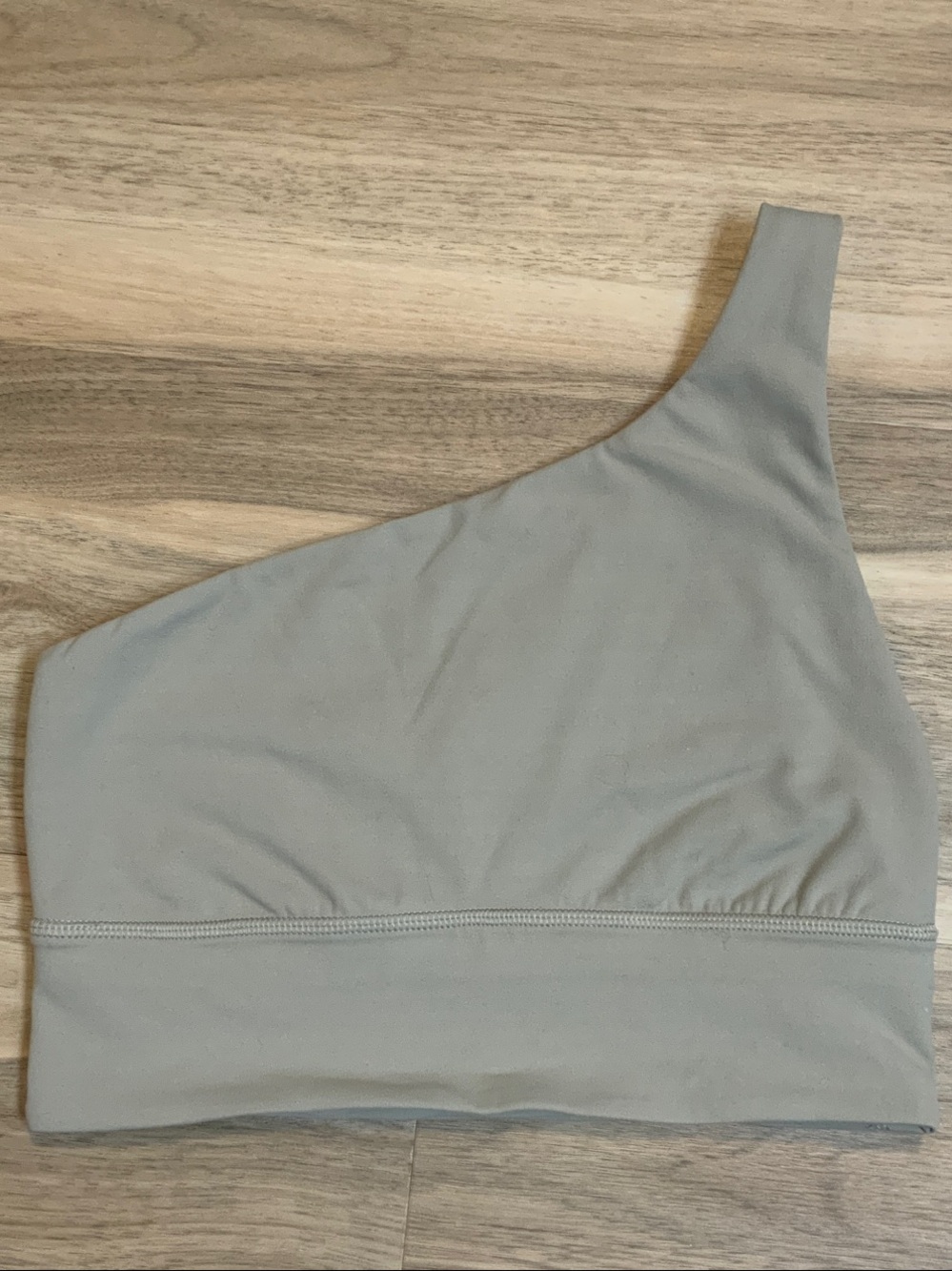 lululemon athletica One-Shoulder Sports Bra in Light Gray